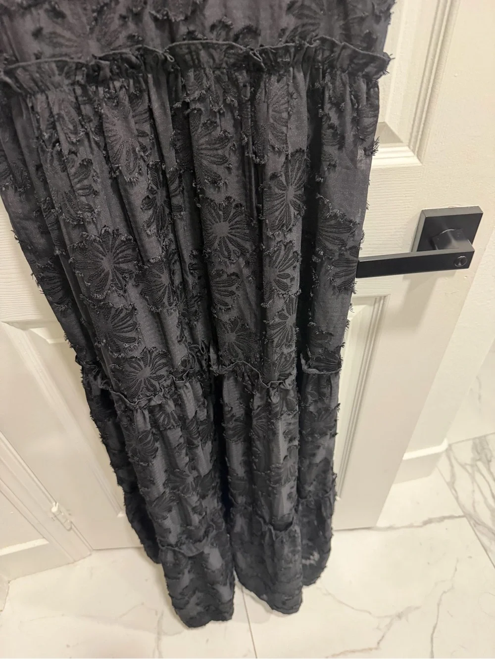 Altar’d state Black Textured Tiered Maxi Dress - Women's